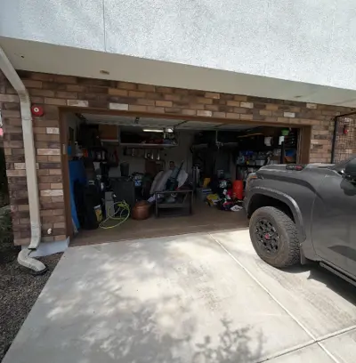 Before — Garage Door Bracket Repair and Maintenance Service