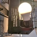 After - Insulated Garage Door Replacement with Modern Almond Raised Panel Design