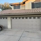 After - Two Garage Door Replacement with Glass Panel CHI Timeless Design