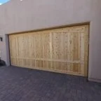 After - Custom Wood Garage Door Replacement – 18x8