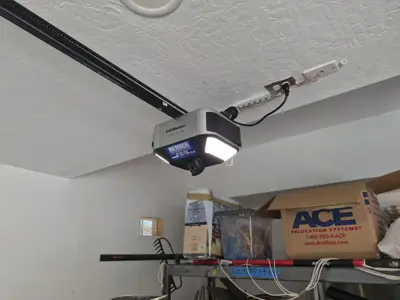 After — LiftMaster Garage Door Opener Installation with 7' Belt Rail
