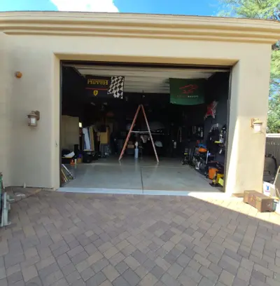 RV garage door stuck open – same-day repair