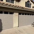 Before - Two Garage Door Replacement with Glass Panel CHI Timeless Design