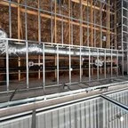 Before - Full-View Glass Commercial Overhead Door Installation for Restaurant